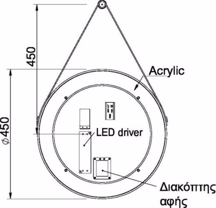 KAThREFTIS LED LUMINOR HUNG 45ek HUN45